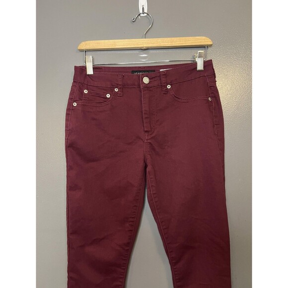 Aeropostale Jeggings Womens 6 Burgundy High Waisted Skinny Stretch Jeans Pants - Picture 1 of 9